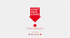 Desktop Screenshot of kunsthaus-essen.de