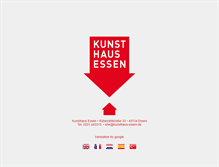 Tablet Screenshot of kunsthaus-essen.de